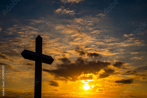 Photography Cross at sunset