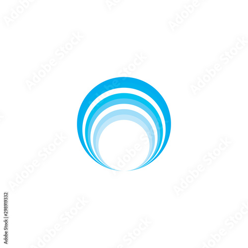 Modern Logo Design Concept with Abstract Blue Circle