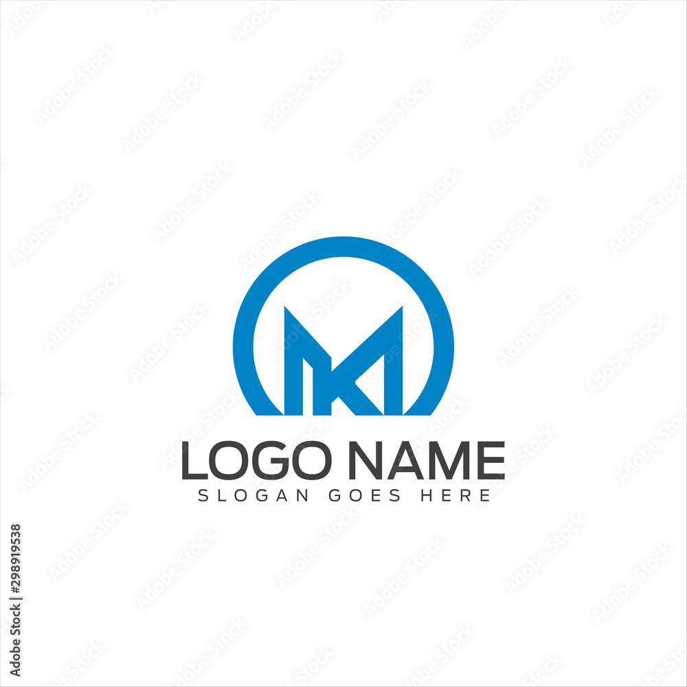 Logo Design Concept with abstract M Leter, Blue Color for Your Corporate / Business Logo Design Concept with abstract M Leter, Blue Color for Your Corporate / Business