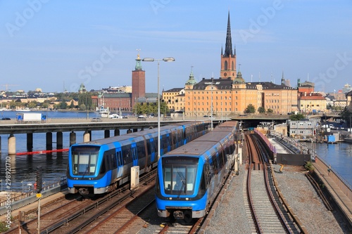 Canvas Print Metro trains in Stockholm