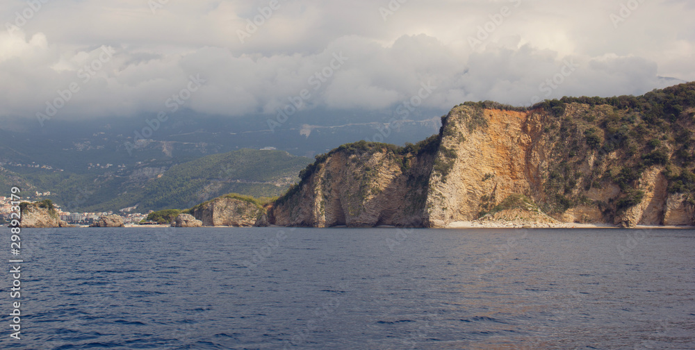 Beautiful seascape. The coast of Montenegro.	