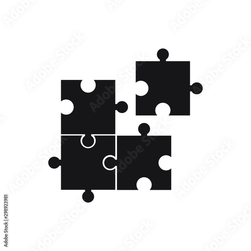 Puzzle icon design isolated on white background. Vector illustration