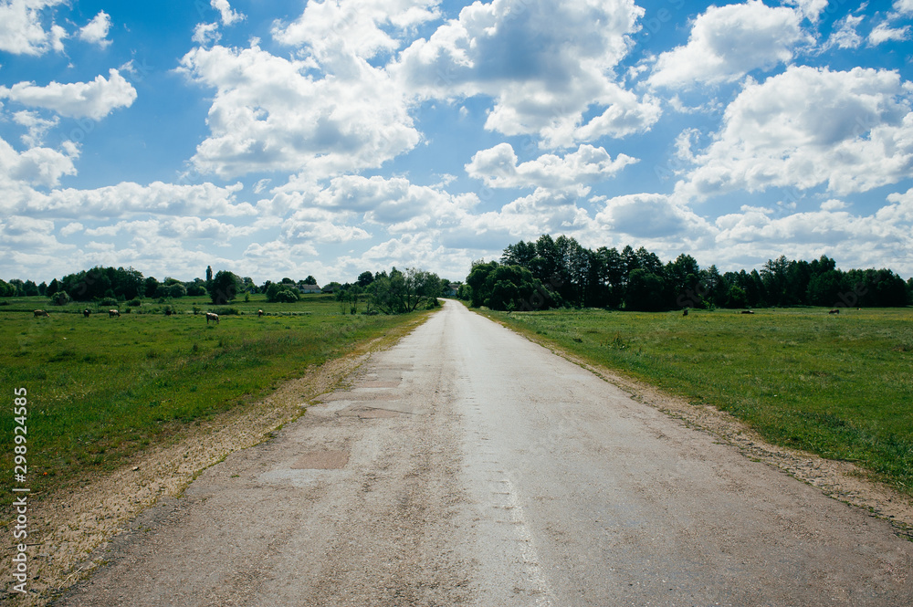 Fototapeta premium ukrainian landscapes/clouds/church