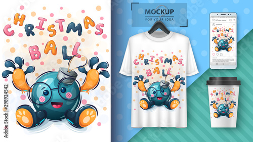 Christmas tree toy poster and merchandising