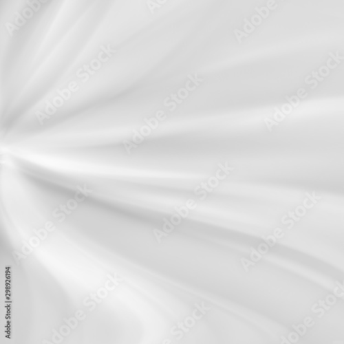 Abstract white background with white silk or satin material in draped cloth or fabric folds illustration, elegant luxury background design