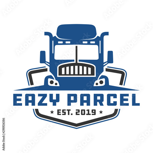 Transportation truck shielding logo design