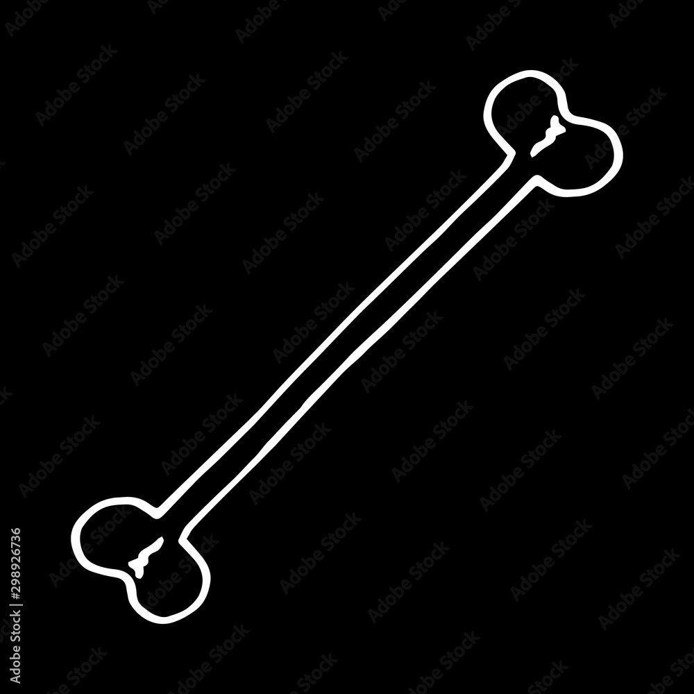Vector of a bone. Concept of bone cross is a danger. Hand drawn bones. Symbol of pirates. Vector of a bone. Concept of bone cross is a danger. Hand drawn bones. Symbol of pirates.