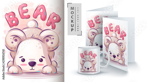 Teddy bear poster and merchandising