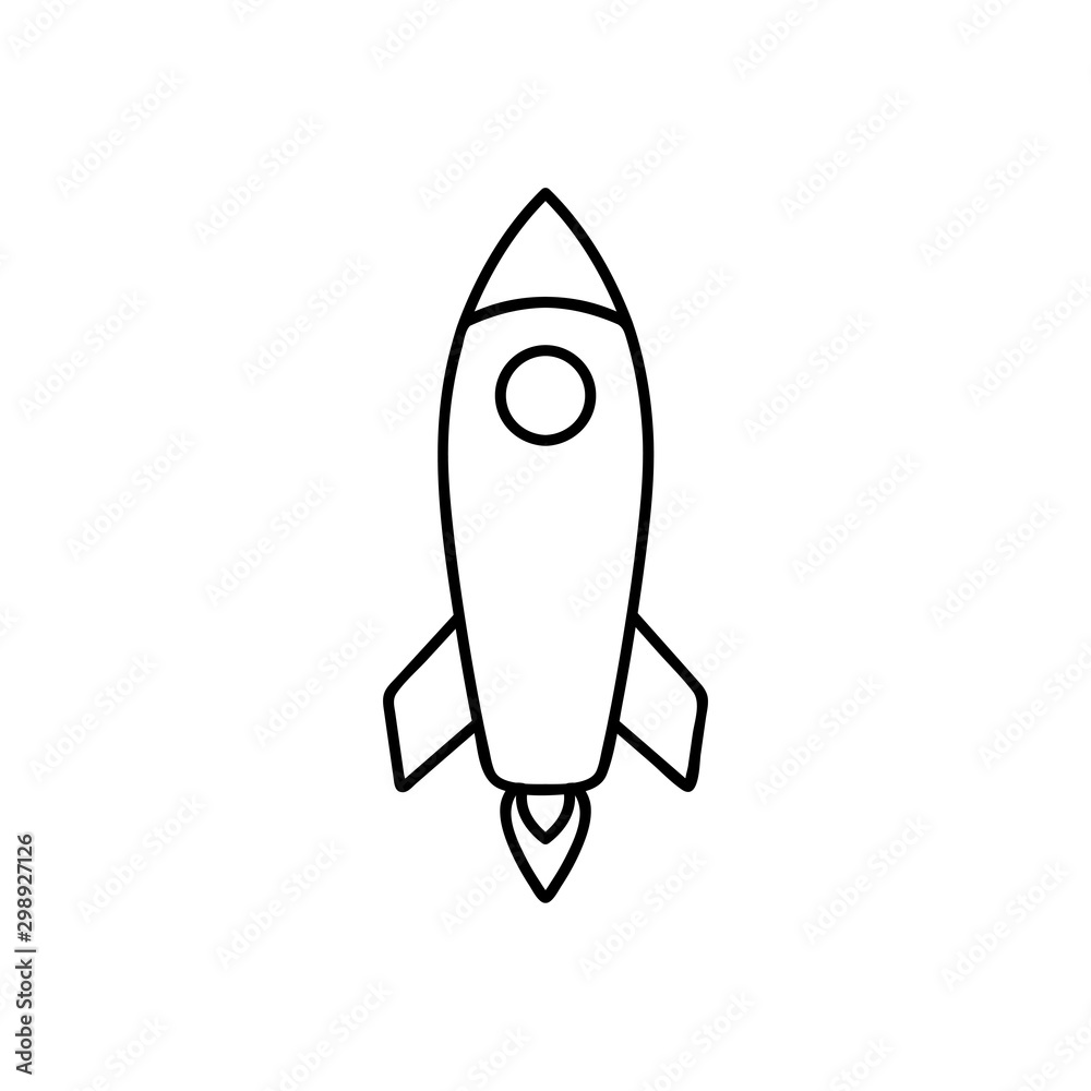 Start Up Business Outlined Line Vector Icon Rocket Launch startup Start Up Business Outlined Line Vector Icon Rocket Launch startup