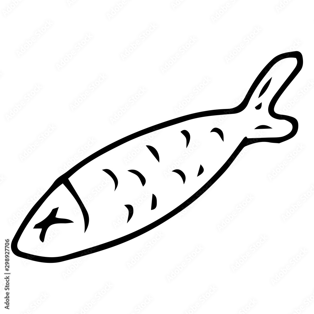 Fish doodle. Vector illustration of a fish. Hand drawn fish. Fish doodle. Vector illustration of a fish. Hand drawn fish.
