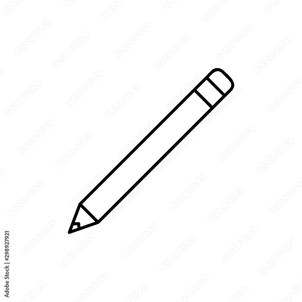 Pencil flat icon. Single high quality outline symbol of graduation for web design or mobile app. Thin line signs of education for design logo. Outline logo. Pencil flat icon. Single high quality outline symbol of graduation for web design or mobile app. Thin line signs of education for design logo. Outline logo.