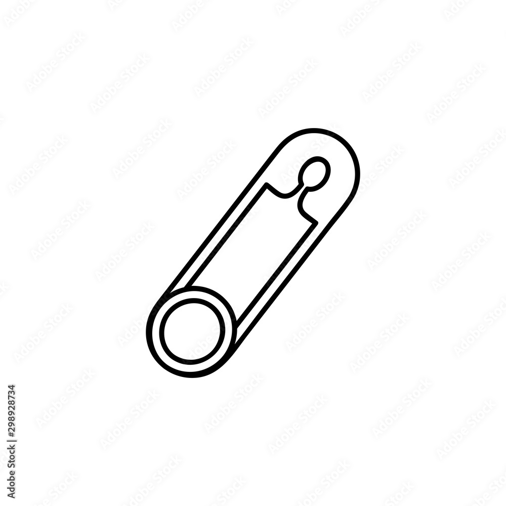 Safety pin icon line symbol. Premium quality isolated secure element in trendy style. Safety pin icon line symbol. Premium quality isolated secure element in trendy style.