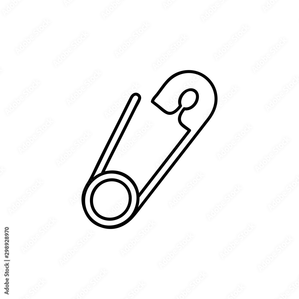 Safety pin icon line symbol. Premium quality isolated secure element in trendy style. Safety pin icon line symbol. Premium quality isolated secure element in trendy style.