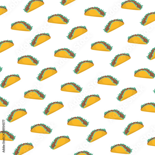 delicious mexican tacos traditional food pattern