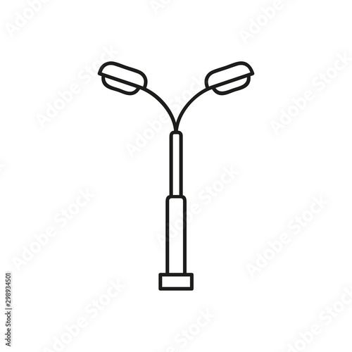 Street Lamp. Thin line icon for website design and development, app development. Premium icon