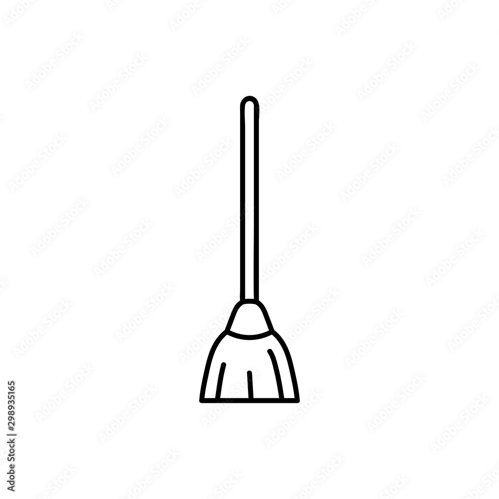 broom line icon. Element of household icon for mobile concept and web apps. Thin line broom icon can be used for web and mobile. Premium icon broom line icon. Element of household icon for mobile concept and web apps. Thin line broom icon can be used for web and mobile. Premium icon