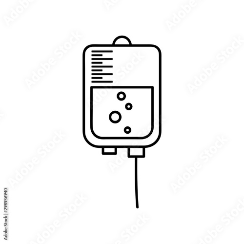 black and white simple vector line art outline dropper icon