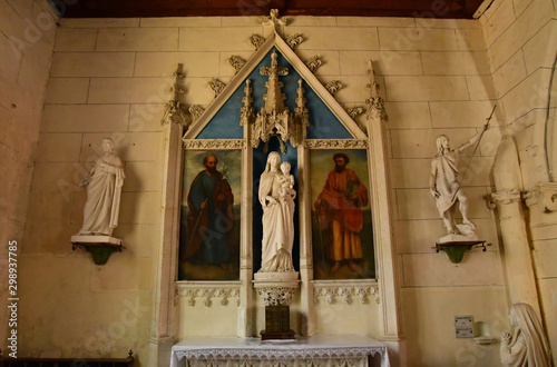 Villiers sur Loir; France - june 30 2019: Saint Hilaire church photo