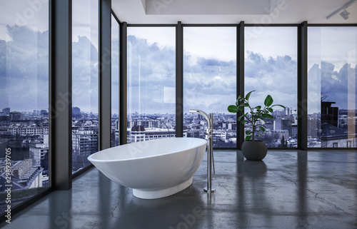 interior of modern bathroom