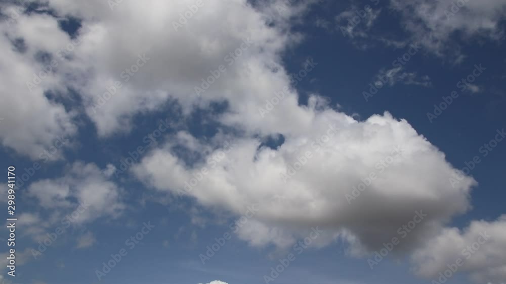 Timelapse of the dreamy ambient motion of clouds moving across the sky to show concept of climate change and summer Timelapse of the dreamy ambient motion of clouds moving across the sky to show concept of climate change and summer