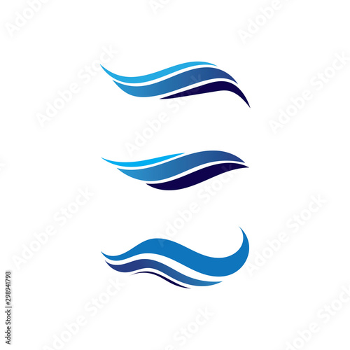 Waves beach logo and symbols template icons app blue © anggasaputro08
