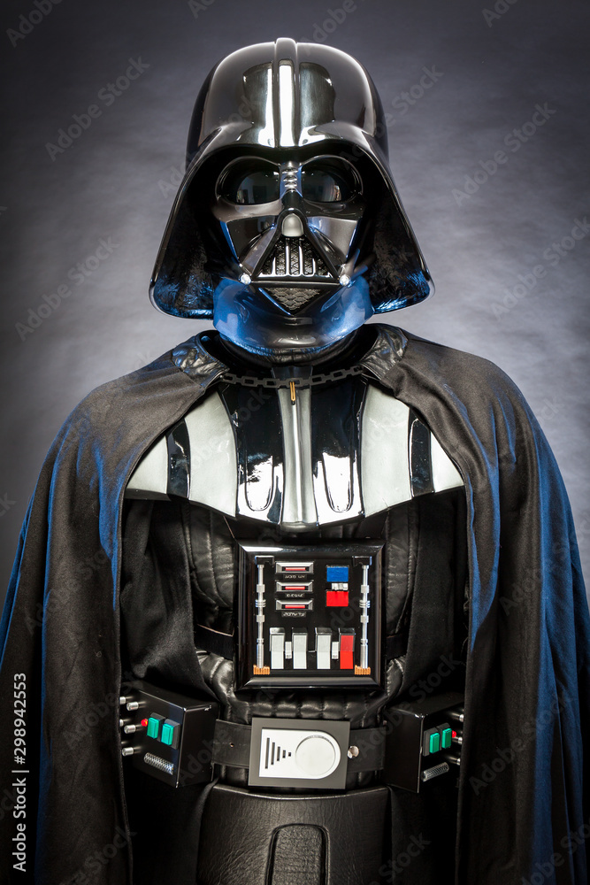 SAN BENEDETTO DEL TRONTO, ITALY. MAY 16, 2015. Portrait of Darth Vader  costume replica . Darth Vader or Dart Fener is a fictional character of  Star Wars saga. Stock Photo | Adobe Stock