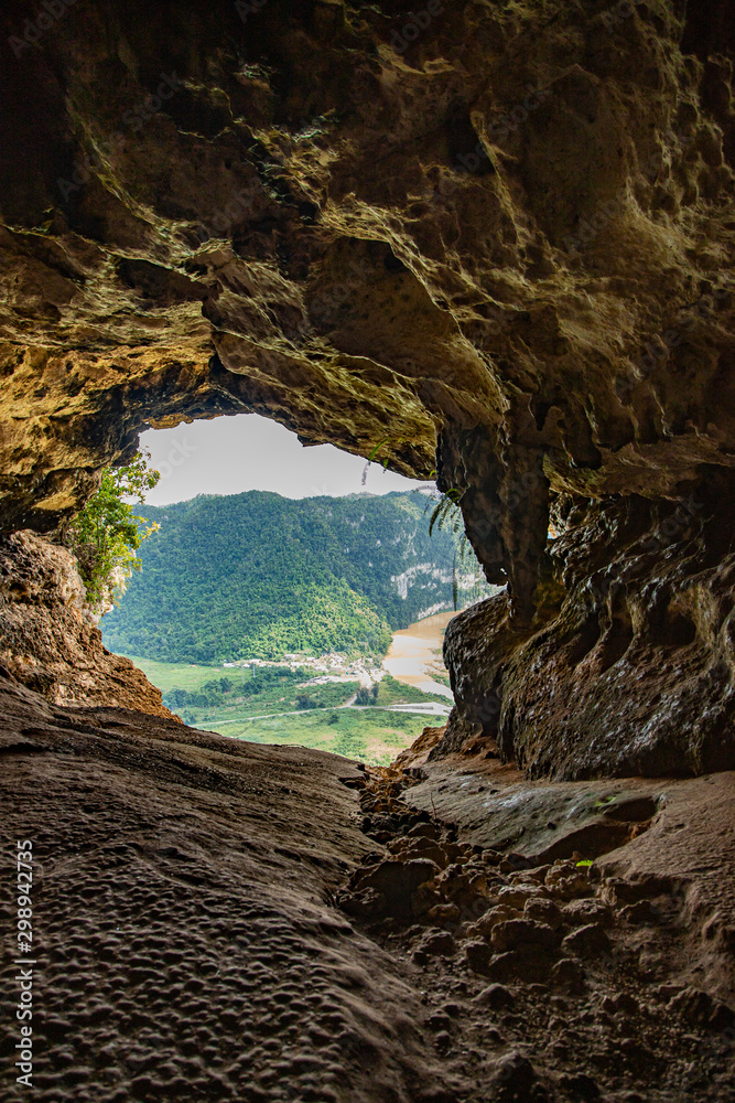 Cueva Ventana (Cave Window) overlooks the Rio Grande of Arecibo valley in Puerto Rico.