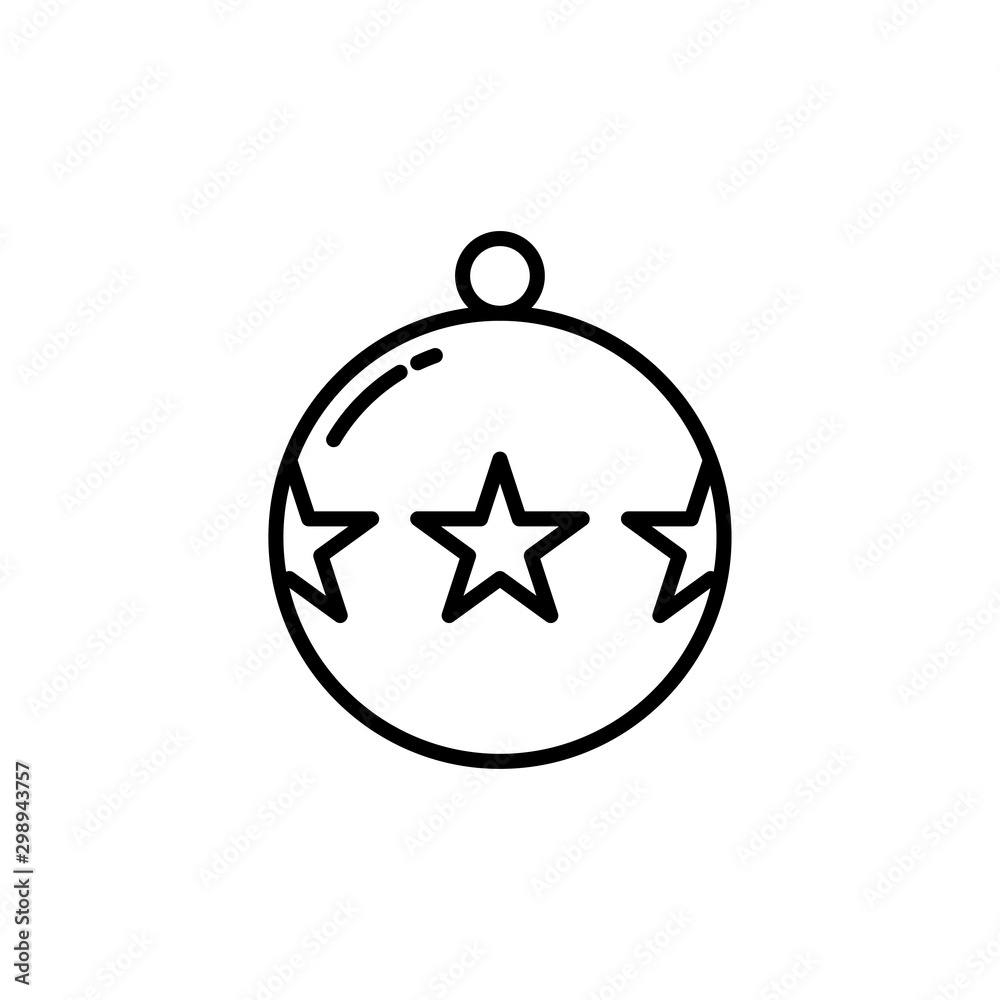 Fototapeta premium Christmas Ball Icon Vector Illustration Template Design Eps - 10