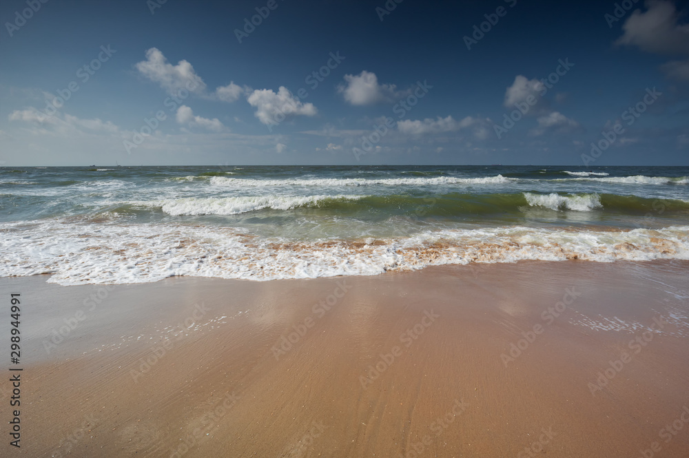 sand North sea beach on sunny day