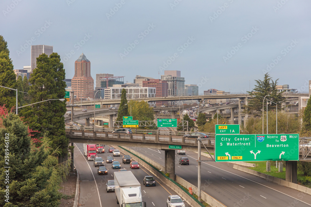 Obraz premium Freeway to city center