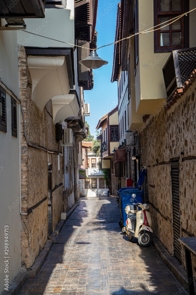 street in antalya in the old town