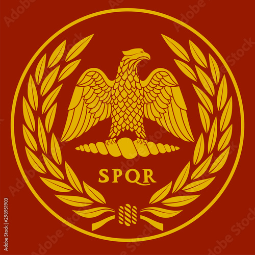 Roman eagle logo vector illustration