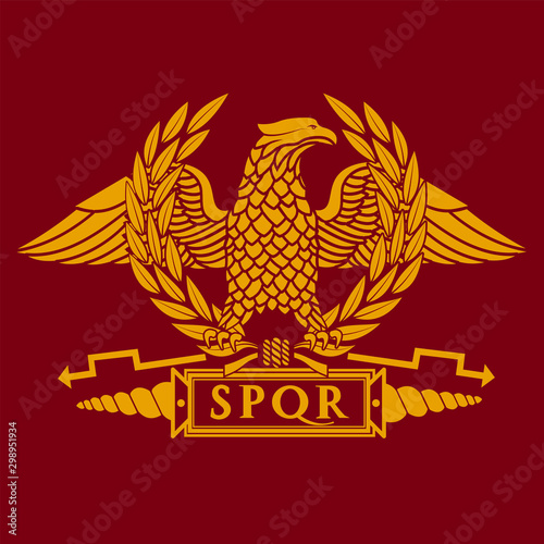 Roman eagle logo vector illustration