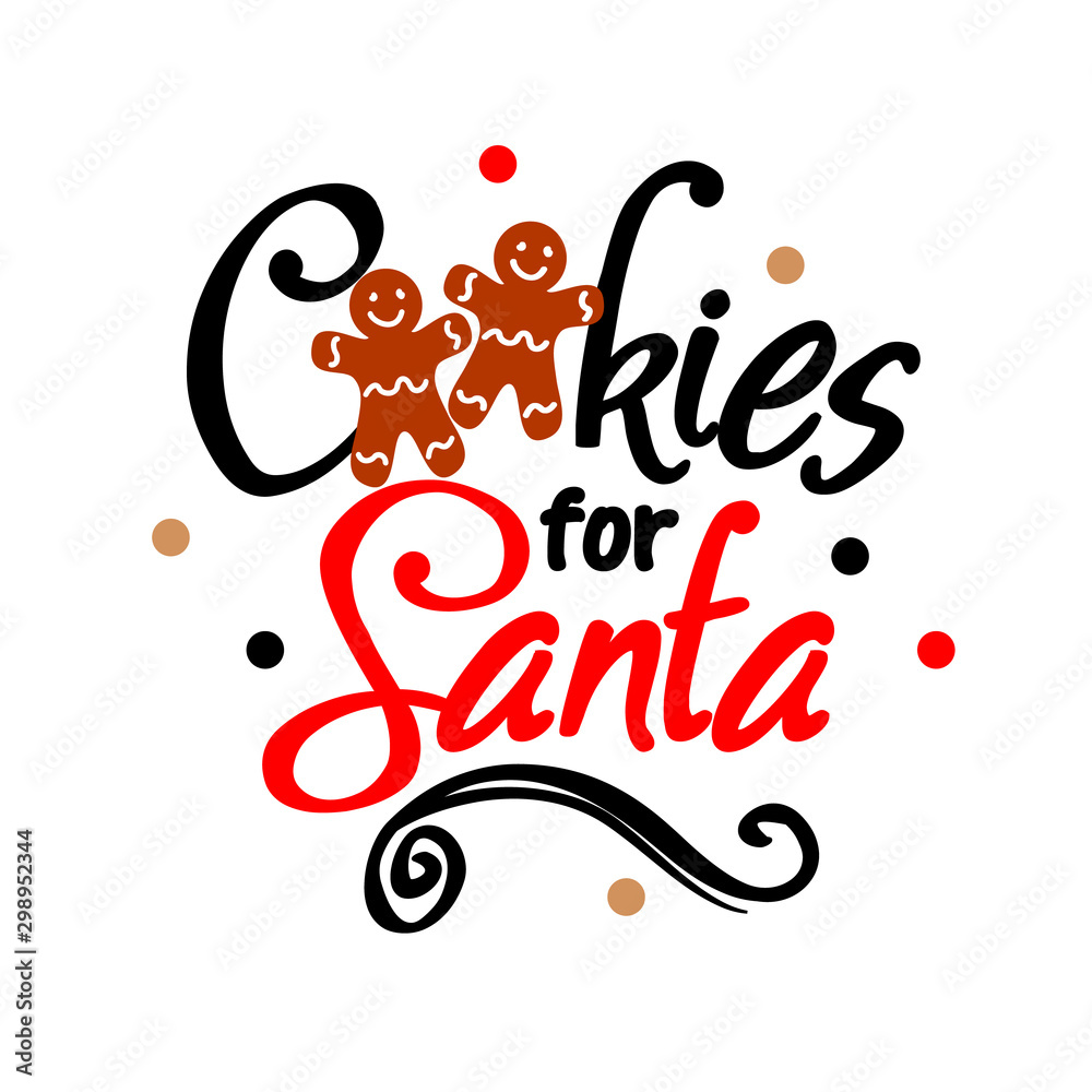 Cookies for Santa. Christmas design. Clipart Santa. cookie plate decor