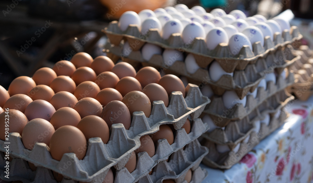 Obraz premium Eggs in packaging for sale