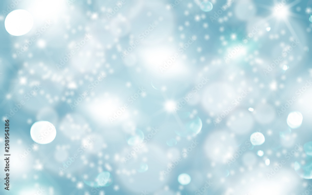 Abstract winter background with bokeh