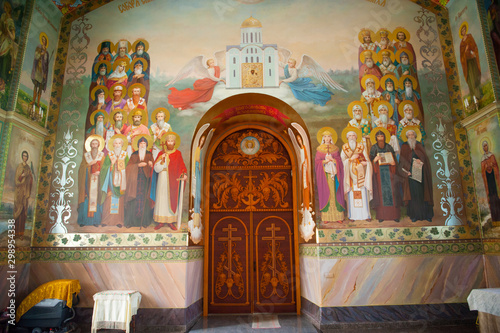 Billede på lærred Orthodox baptism in the church