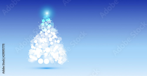 albero di natale, alberello, elegante, natale, fiocchi di neve,	