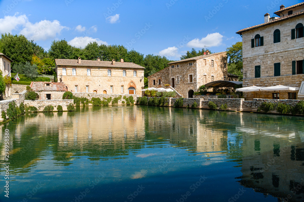 Fototapeta premium Ancient village Bagno Vignoni in Tuscany - Italy