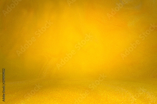 Wallpaper Mural Sparkling photo studio background bright yellow. wall with floor Torontodigital.ca