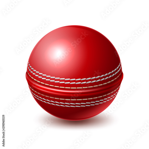 Vector realistic cricket ball for betting promo