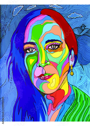 Retrato de bella joven 