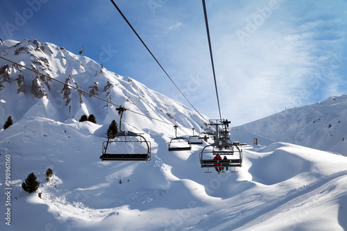 chairlift in Alpine ski resort
