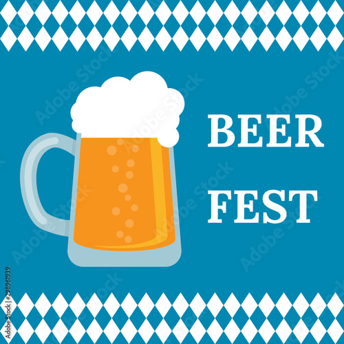 Oktoberfest beer festival. Template for banner, flyer, poster, invitation card design. Vector illustration