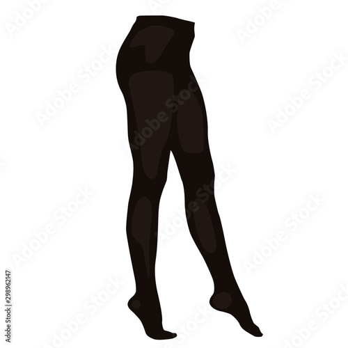 panty hose brown realistic vector illustration isolated