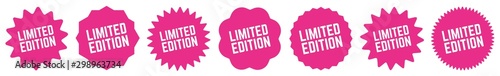 Limited Edition Tag Pink | Special Offer Icon | Sale Sticker | Deal Label | Variations