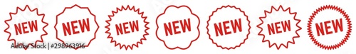 New Tag Red | Special Offer Icon | Sticker | Deal Label | Variations