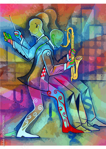 Músicos bailando