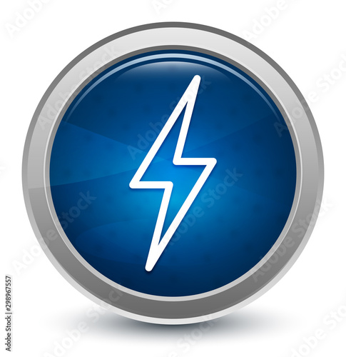 Free Download Electric bolt icon starburst shiny blue round button illustration design concept - GFXLoad