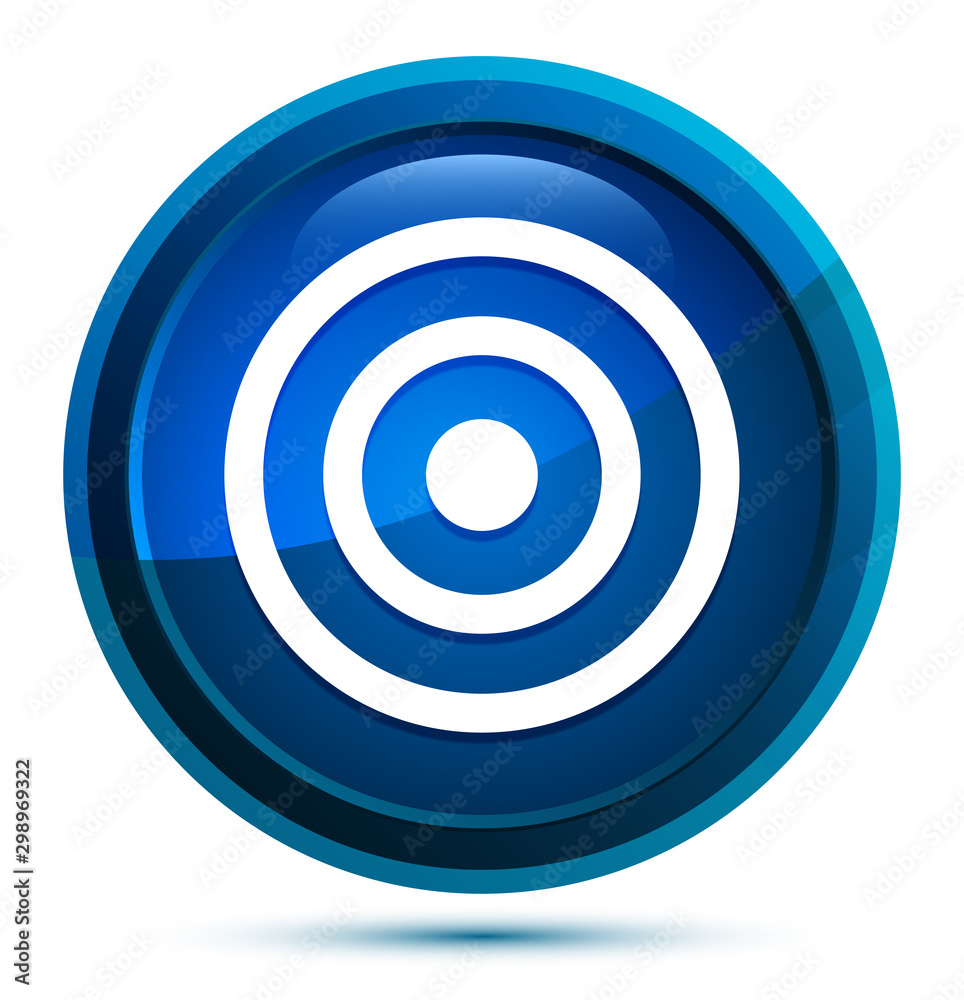 Target icon elegant blue round button illustration Target icon elegant blue round button illustration
